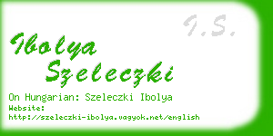 ibolya szeleczki business card